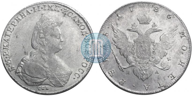 Picture 1 rouble 1786 year СПБ-ЯА 