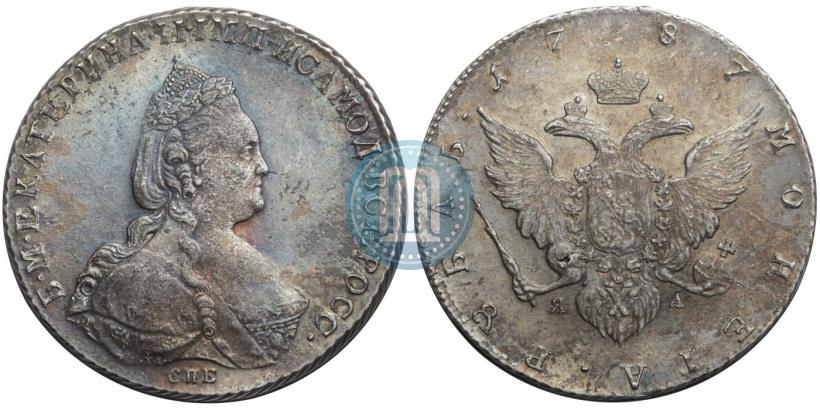 Фото 1 рубль 1787 года СПБ-ЯА 