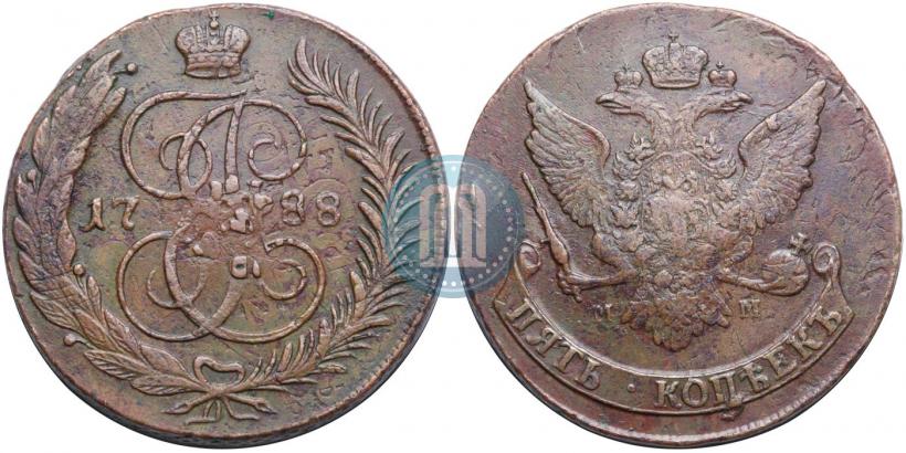 Picture 5 kopecks 1788 year ММ 
