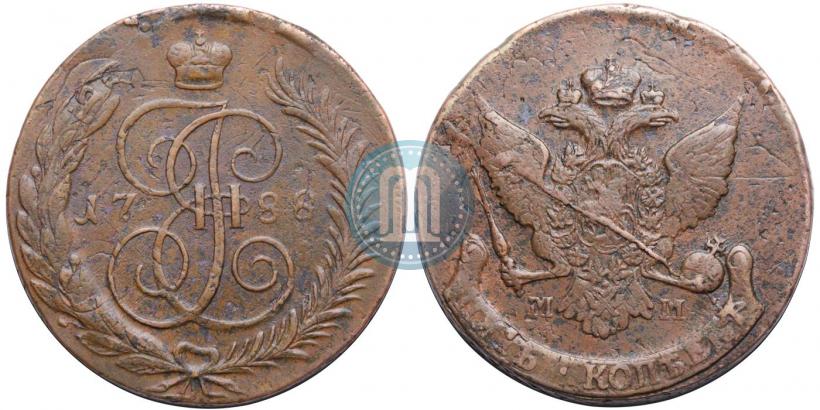Фото 5 копеек 1788 года ММ 