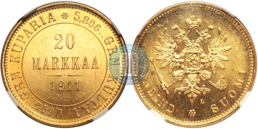 Picture 20 markkaa 1911 year L 
