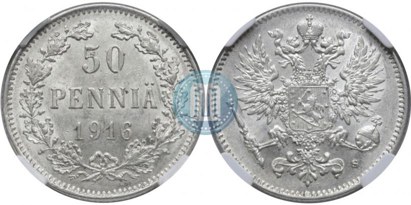 Фото 50 пенни 1916 года S 