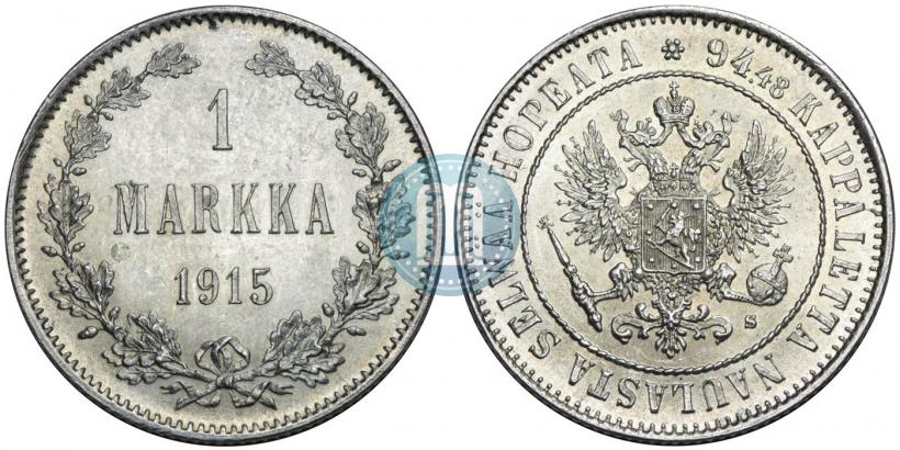 Picture 1 markka 1915 year S 
