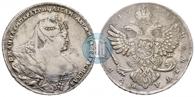 Picture 1 rouble 1738 year  "Moscow type"