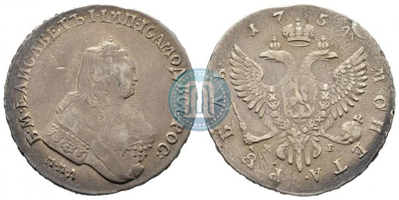 Picture 1 rouble 1754 year ММД-МБ 