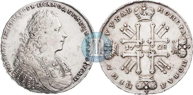 Фото 1 рубль 1728 года  "Тип 1728"