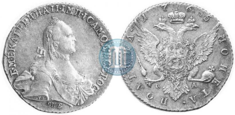 Фото Полтина 1765 года СПБ-СА 
