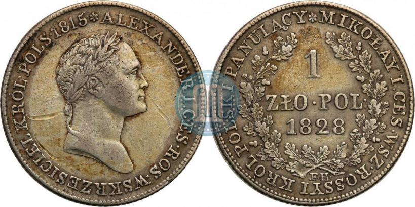 Picture 1 złoty 1828 year FH 