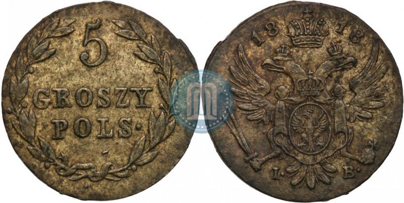 Picture 5 groszy 1818 year IB 