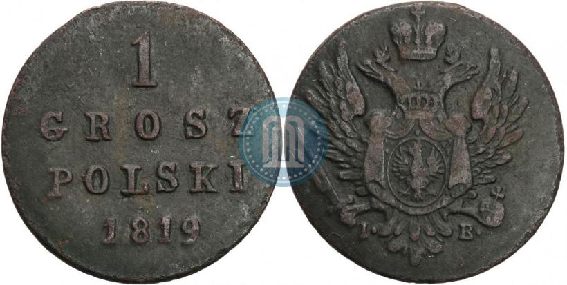 Фото 1 грош 1819 года IB 