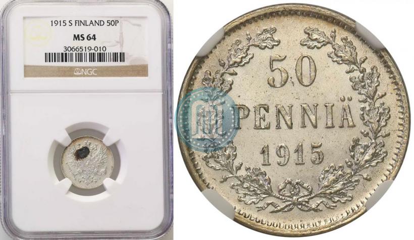 Picture 50 pennia 1915 year S 