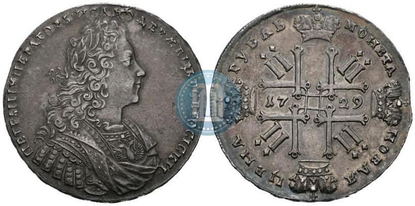 Фото 1 рубль 1729 года  "Тип 1728"