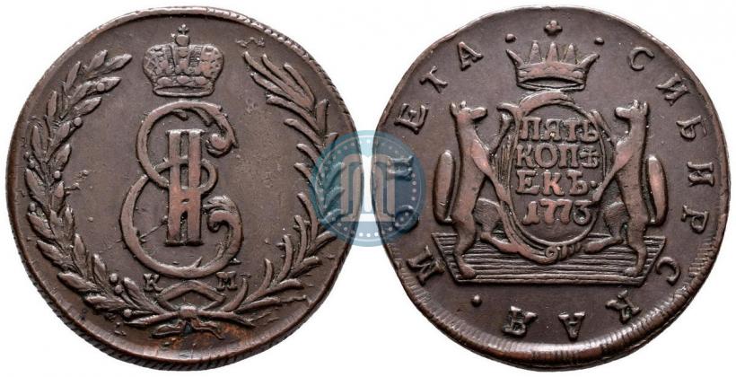 Фото 5 копеек 1773 года КМ 