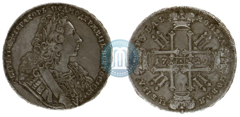 Фото 1 рубль 1729 года  "Тип 1729"