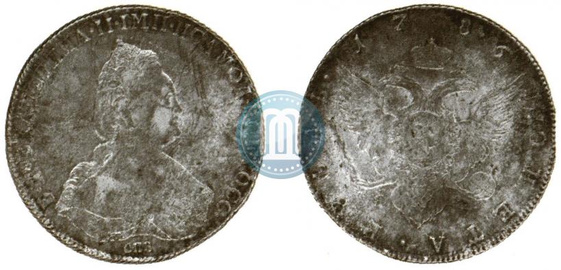 Picture 1 rouble 1786 year СПБ-ЯА 