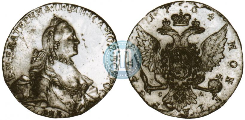 Picture 1 rouble 1764 year СПБ-СА 