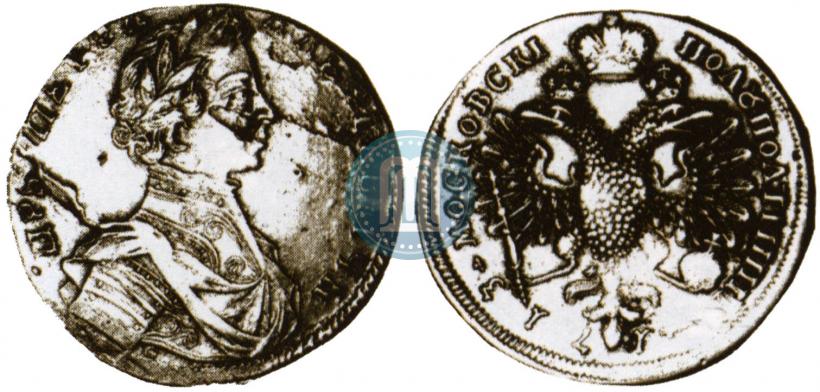 Picture Polupoltinnik 1713 year G "Portrait by S. Gouin"