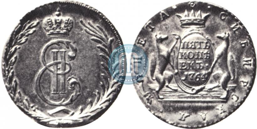 Picture 5 kopecks 1764 year  