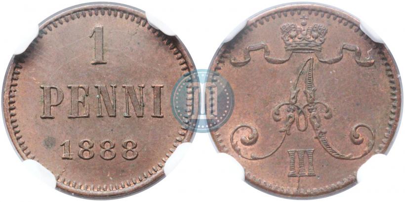 Фото 1 пенни 1888 года  