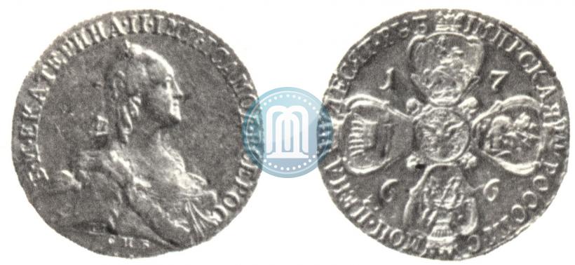 Picture 10 roubles 1766 year СПБ 