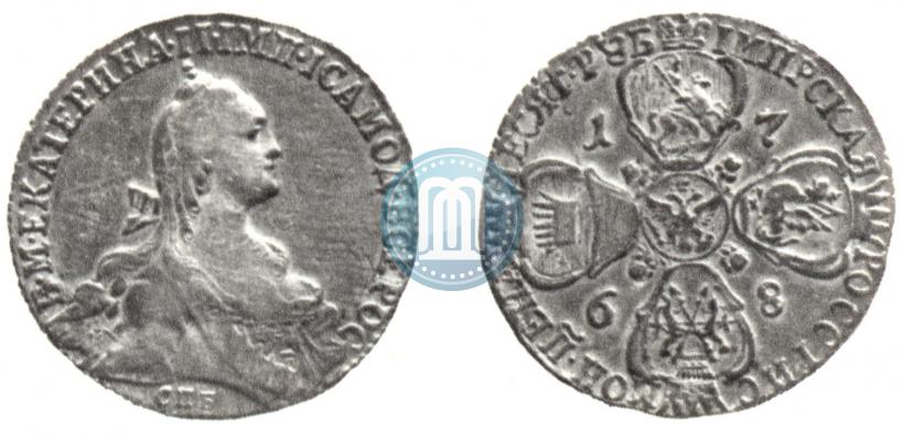 Picture 10 roubles 1768 year СПБ 