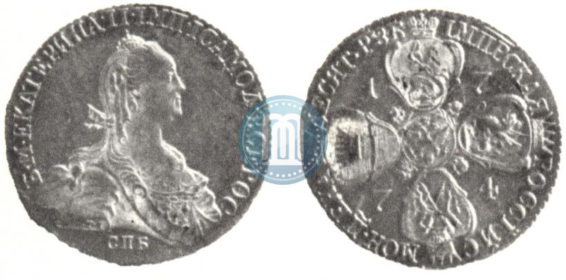 Picture 10 roubles 1774 year СПБ 