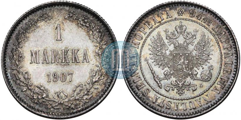 Picture 1 markka 1907 year L 