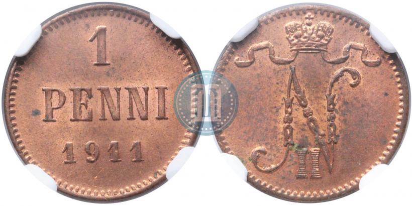 Фото 1 пенни 1911 года  