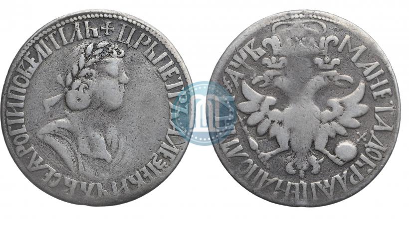 Фото Полтина 1702 года  "С лентой у венка"