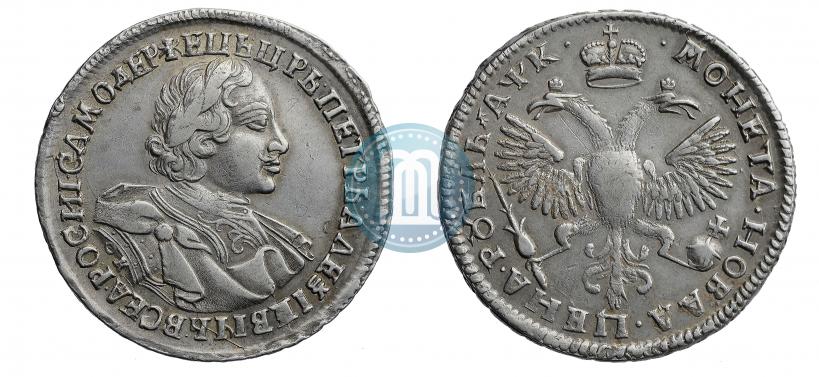 Фото 1 рубль 1720 года OK "Портрет в латах"