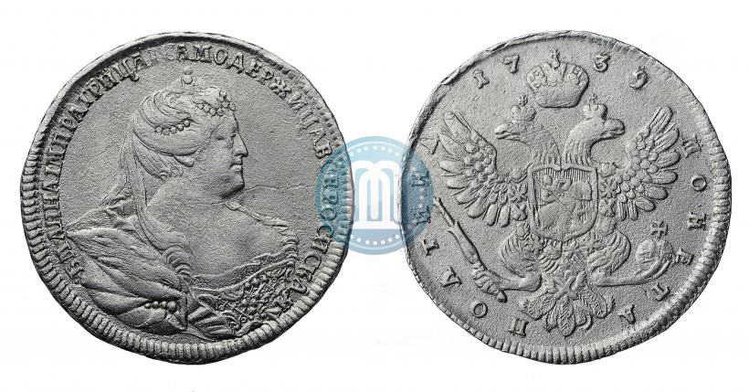 Фото Полтина 1739 года  "Московский тип"
