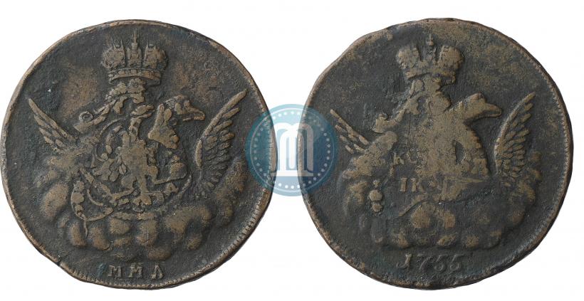 Picture 1 kopeck 1755 year ММД 
