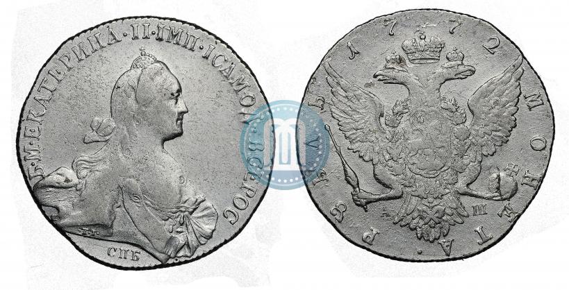Picture 1 rouble 1772 year СПБ-АШ 