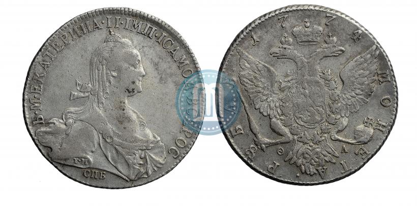 Фото 1 рубль 1774 года СПБ-ФЛ 