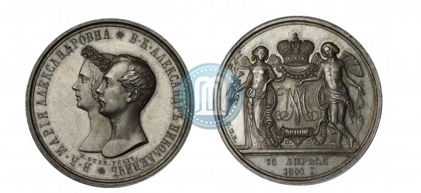 Фото 1 рубль 1841 года СПБ-НГ "В память бракосочетания наследника престола"