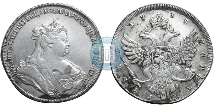 Picture 1 rouble 1738 year  "Petersburg type"