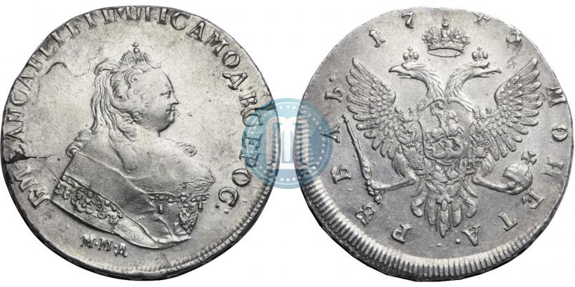 Picture 1 rouble 1743 year ММД 