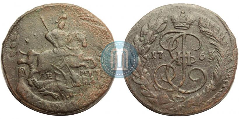 Picture 2 kopecks 1763 year ЕМ 