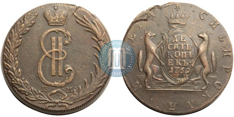Picture 10 kopecks 1769 year КМ 