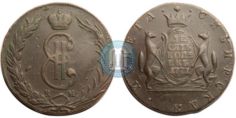 Picture 10 kopecks 1771 year КМ 