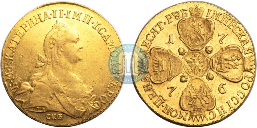 Picture 10 roubles 1776 year СПБ 