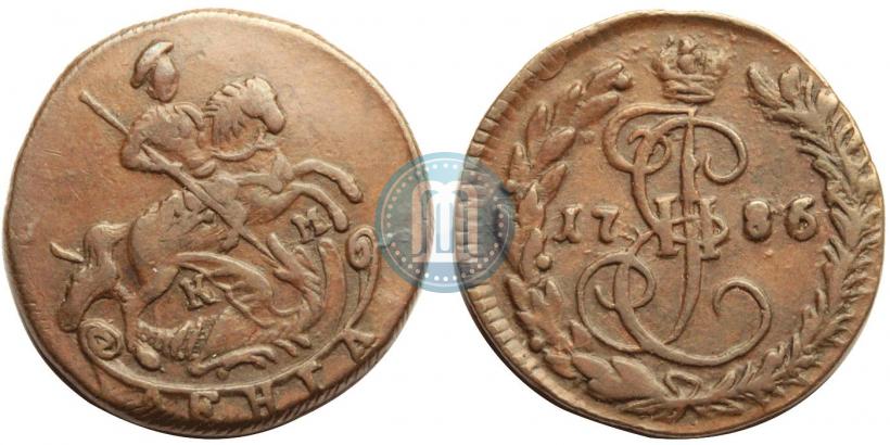 Фото Денга 1786 года КМ 