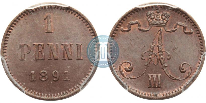 Фото 1 пенни 1891 года  