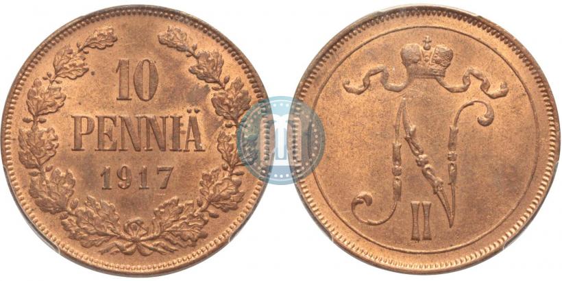 Picture 10 pennia 1917 year  