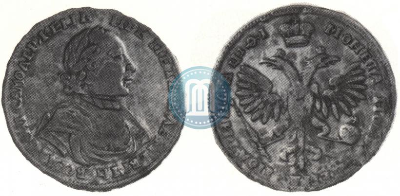 Фото Полтина 1719 года  "Портрет в латах"
