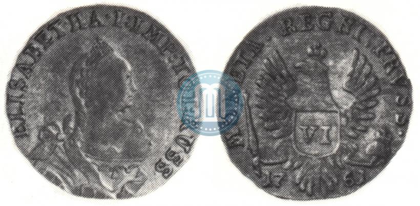 Picture 6 groszy 1761 year  