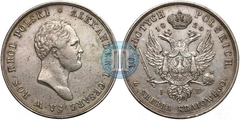 Picture 10 złotych 1820 year IB 