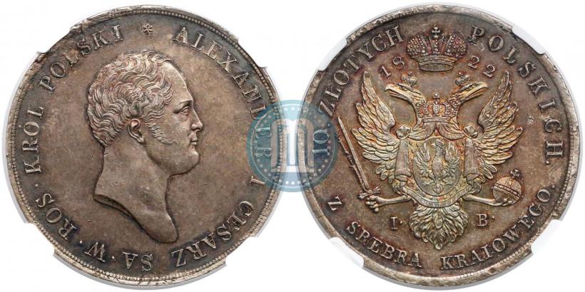 Picture 10 złotych 1822 year IB 