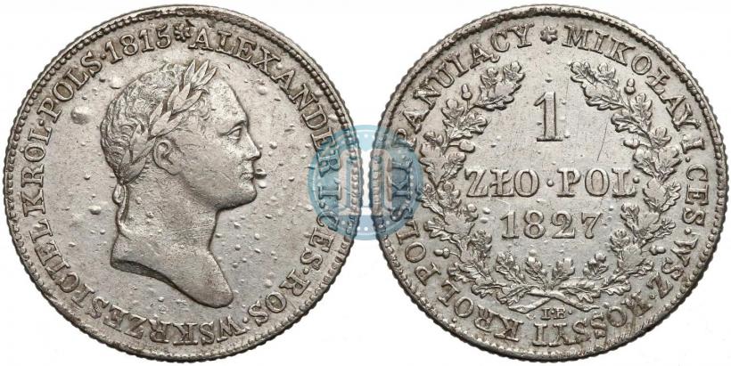 Picture 1 złoty 1827 year IB 