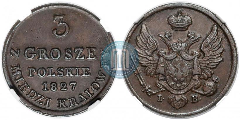Фото 3 гроша 1826 года IB 